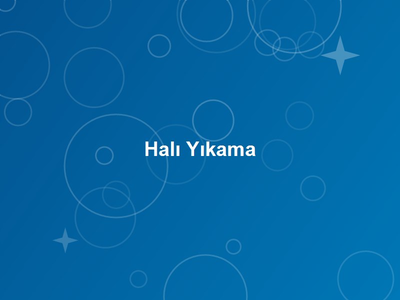 Halı Yıkama